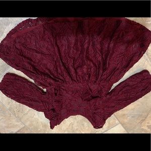Deep red formal infant dress. Never worn.